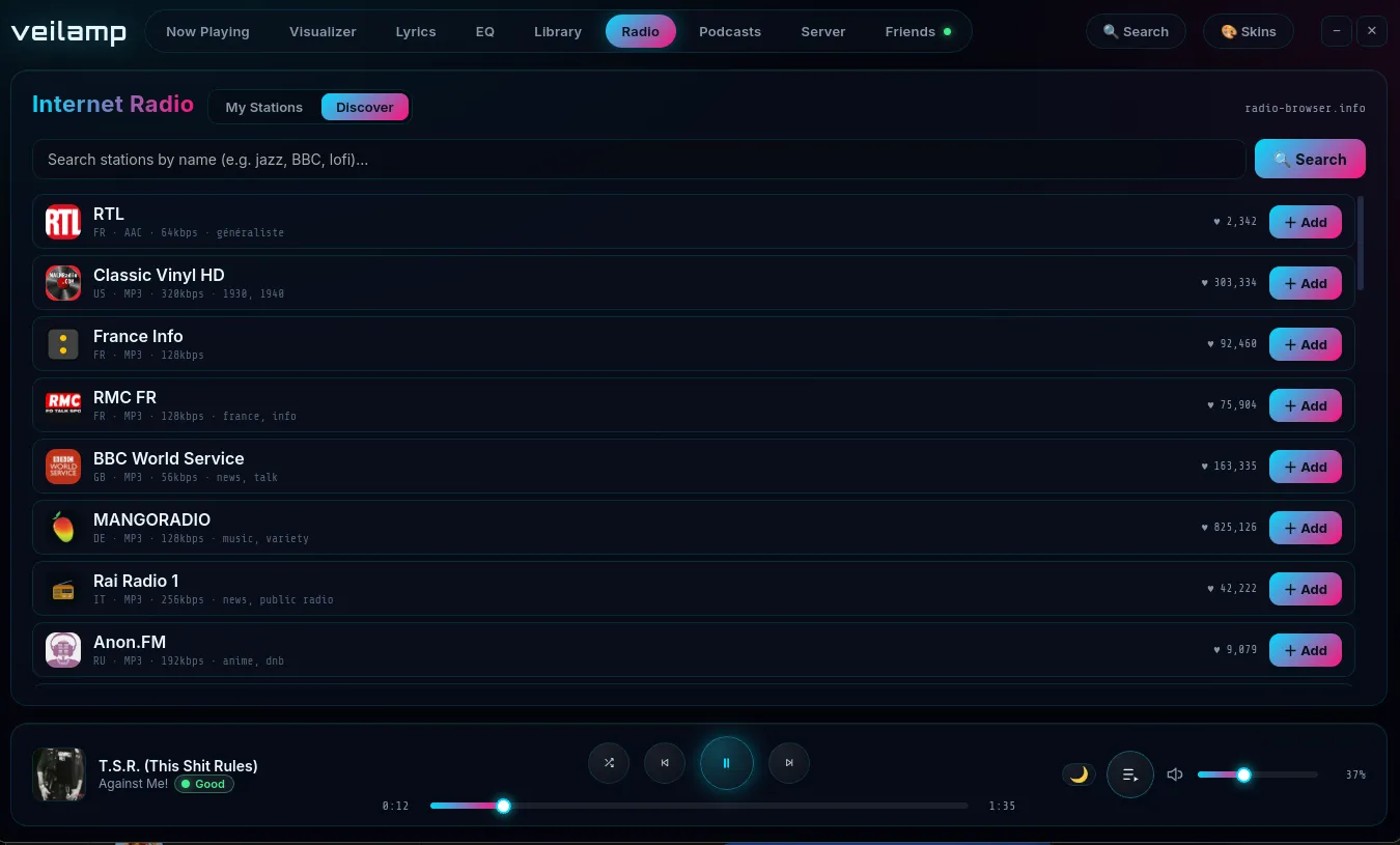 Discover internet radio